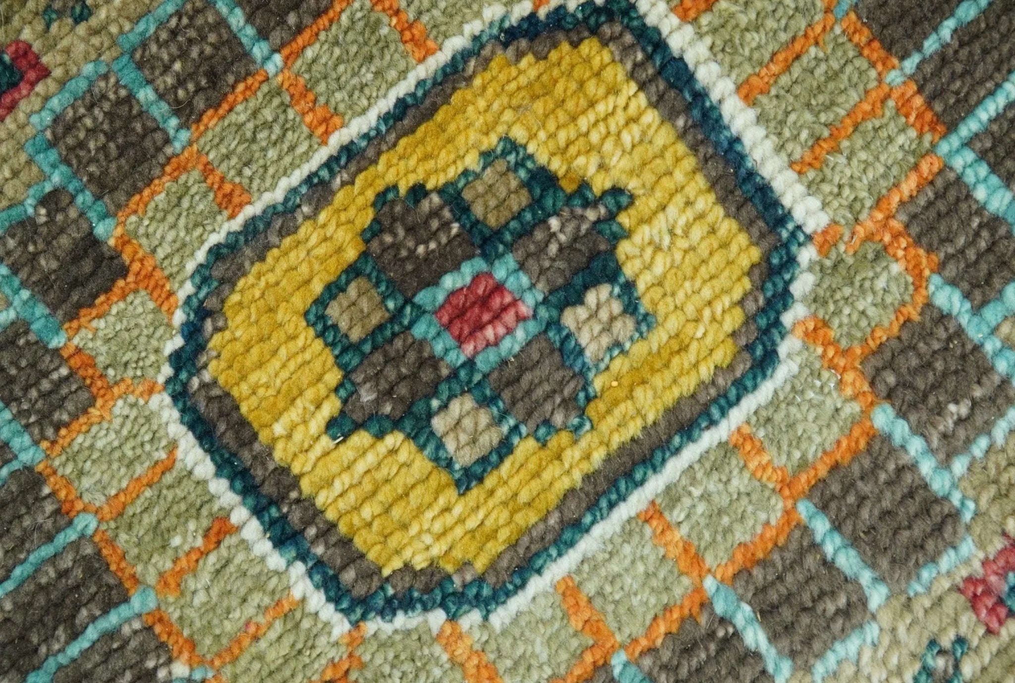 Custom Made Traditional Motifs Design Rust And Ivory Hand Knotted Wool Rug - The Rug Decor