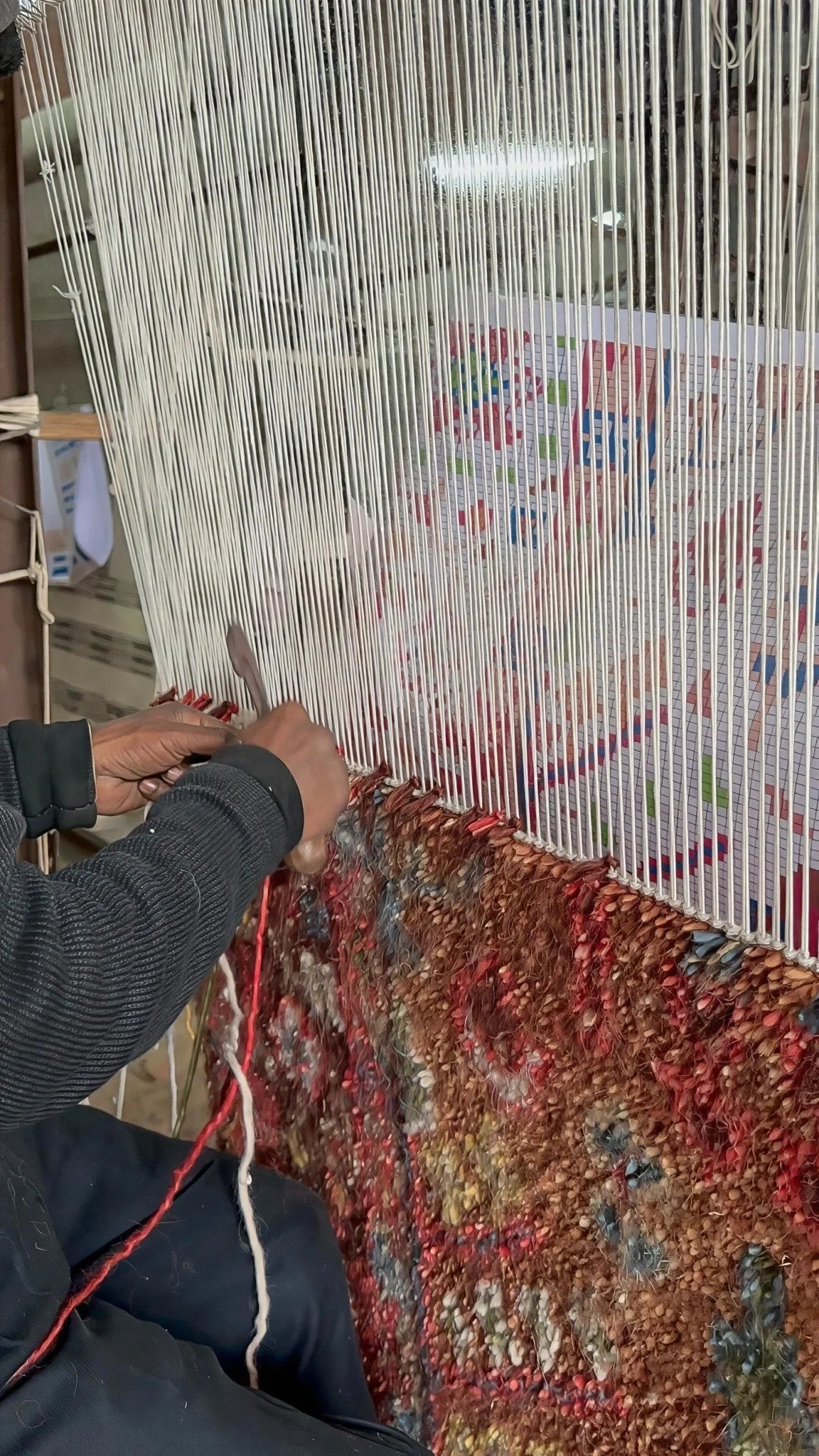 Custom made Tree of Life Brown and Rust Hand Knotted Traditional Oushak Wool Rug - The Rug Decor