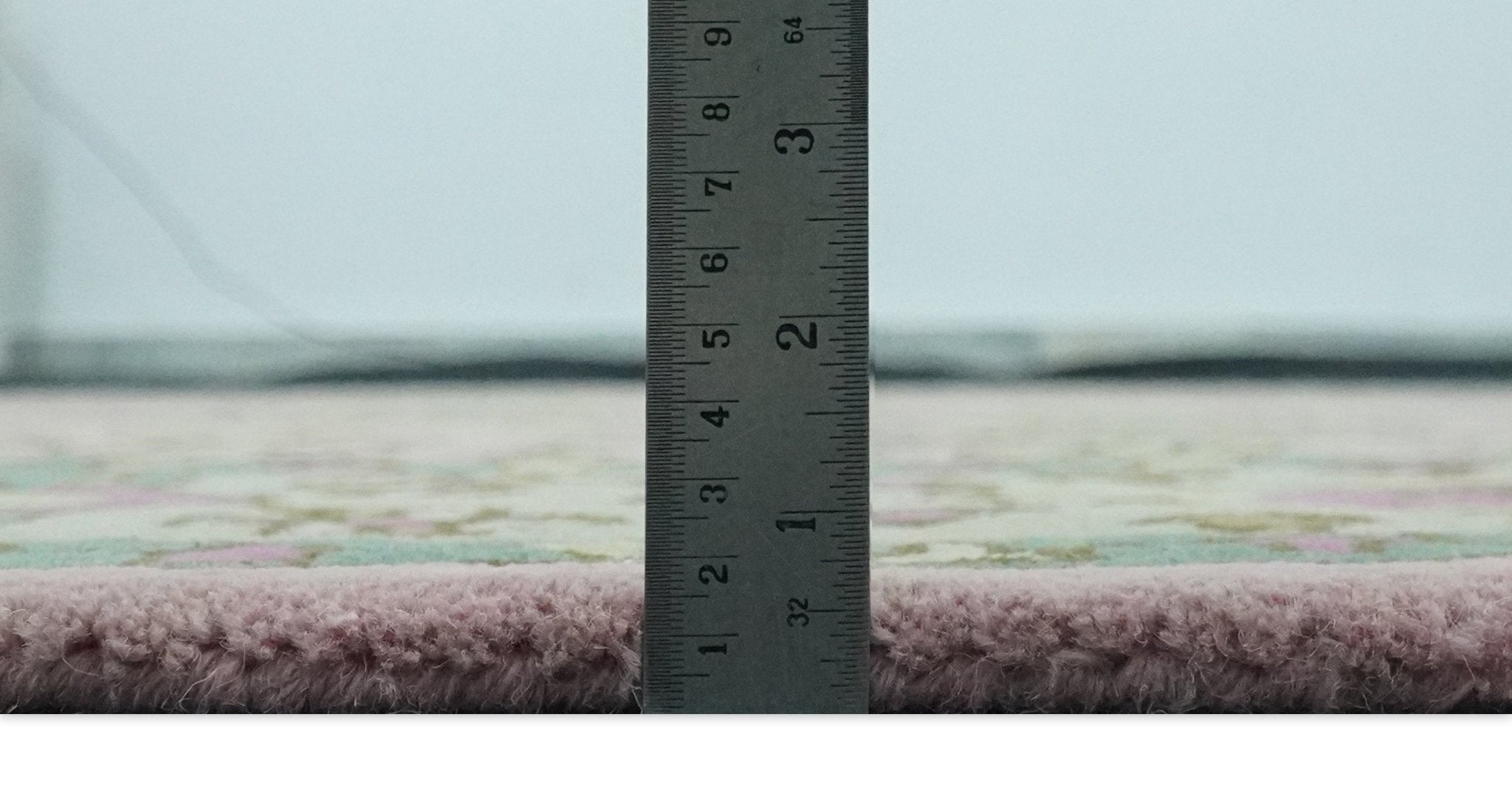 Custom Made Tree of life Traditional Floral Light Purple, Green, Olive and Beige Hand Tufted wool Area Rug - The Rug Decor