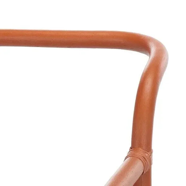 Barnette Rattan Pole Frame Bar Cart in Amber - The Mayfair Hall