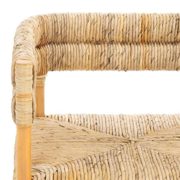 Elexa Banana Weaving Bench in Natural - The Mayfair Hall