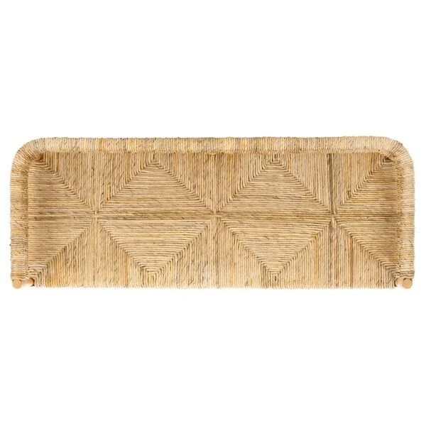 Elexa Banana Weaving Bench in Natural - The Mayfair Hall