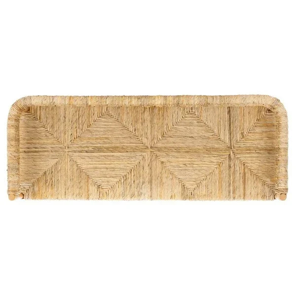 Elexa Banana Weaving Bench in Natural - The Mayfair Hall