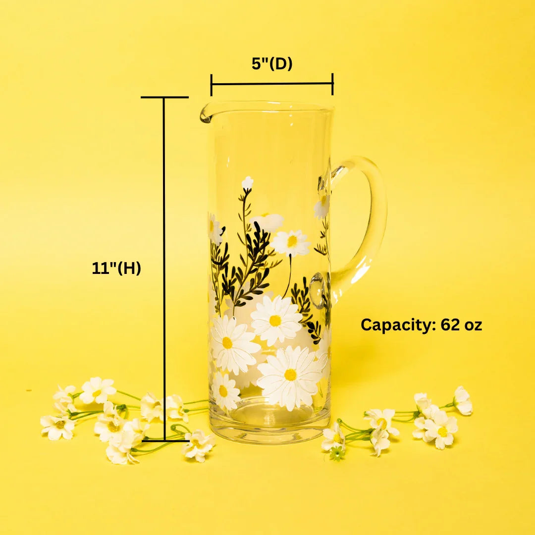 Painted Daisy Pitcher - The Mayfair Hall