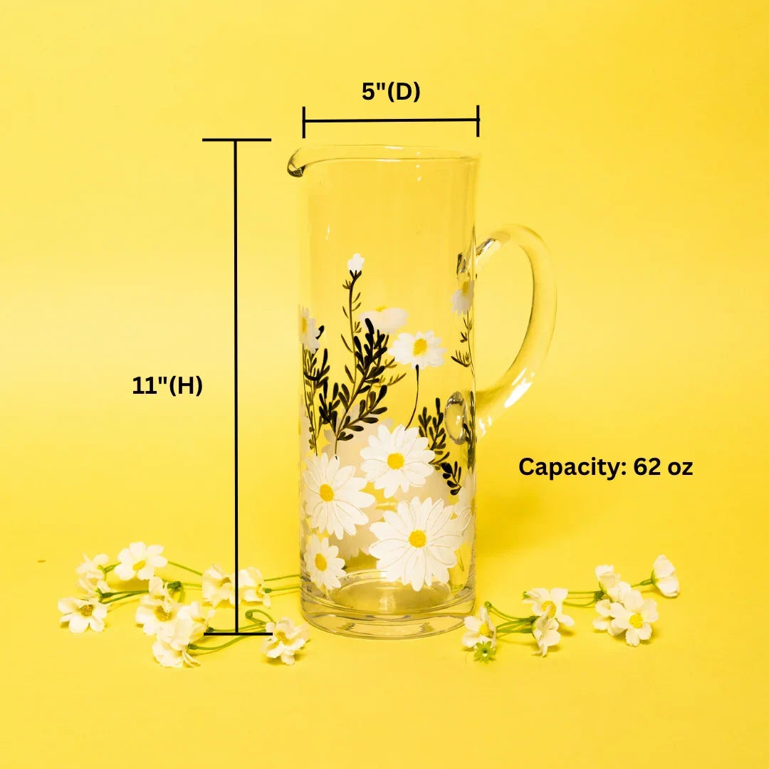 Painted Daisy Pitcher - The Mayfair Hall