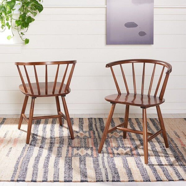 Ceres Spindle Back Dining Chair in Walnut (Set of 2)