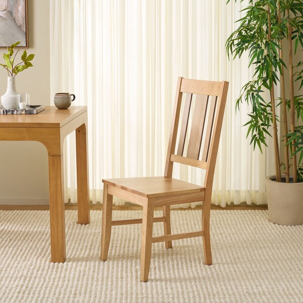 Roswitha Splat Back Dining Chair in Light Oak