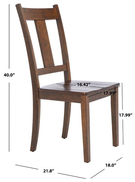 Sergio Splat Back Dining Chair in Rustic Cafe (Set of 2)