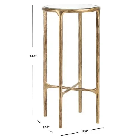 Jessa Forged Metal Accent Table in Brass - The Mayfair Hall