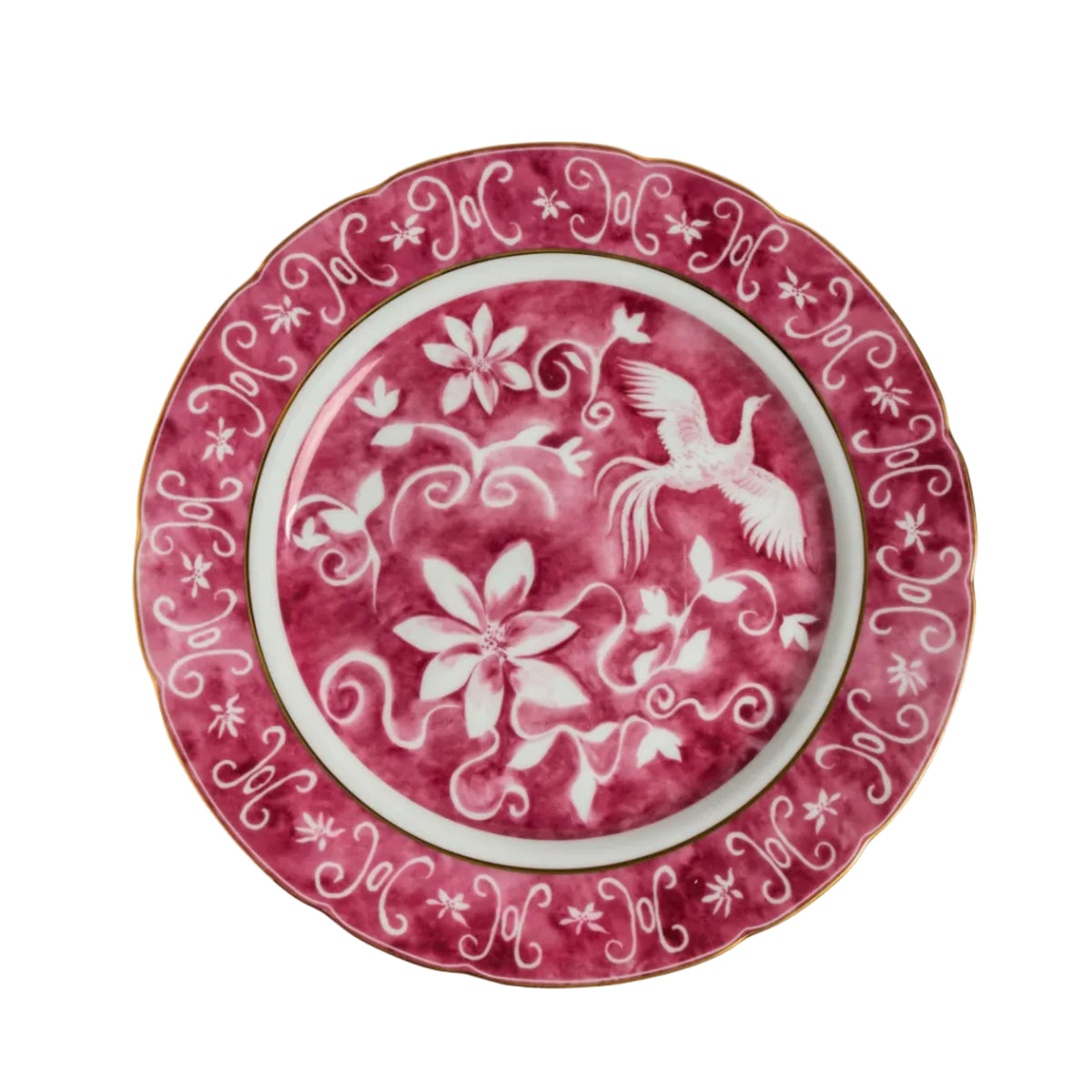Fenix Porcelain Dinner Plate with Gold Accents by Tania Bulhões