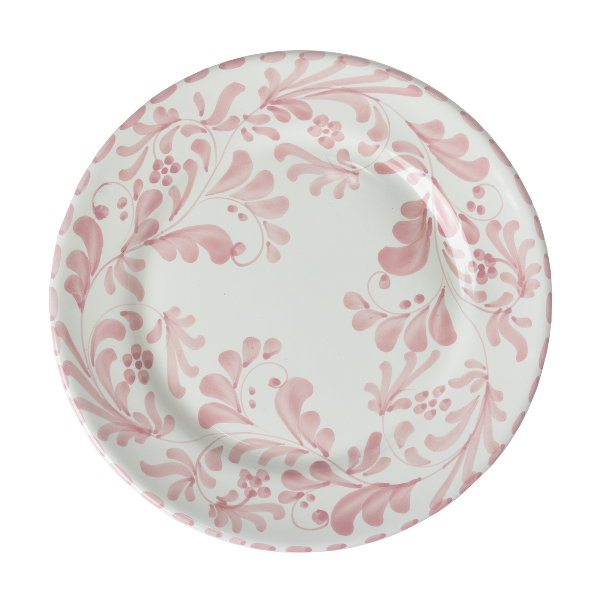 Amalfi Hand-Painted Dinner Plate in Rosa by Piano Piano
