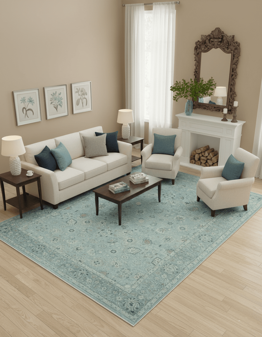 Distressed traditional And Beige Hand Knotted 10x14 Wool Area Rug