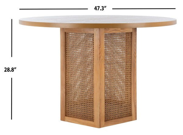 Danez Cane Dining Table in Natural