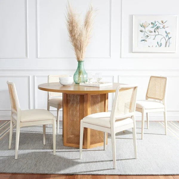 Danez Cane Dining Table in Natural