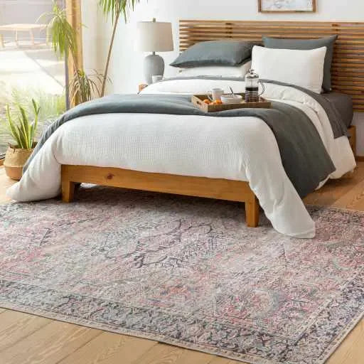 Dunsha Distressed Washable Area Rug - Clearance - The Mayfair Hall
