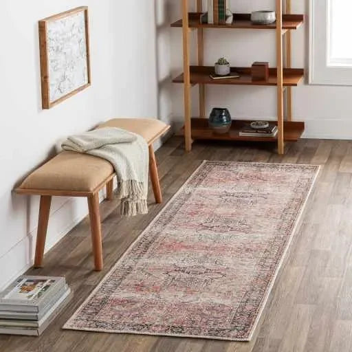 Dunsha Distressed Washable Area Rug - Clearance - The Mayfair Hall