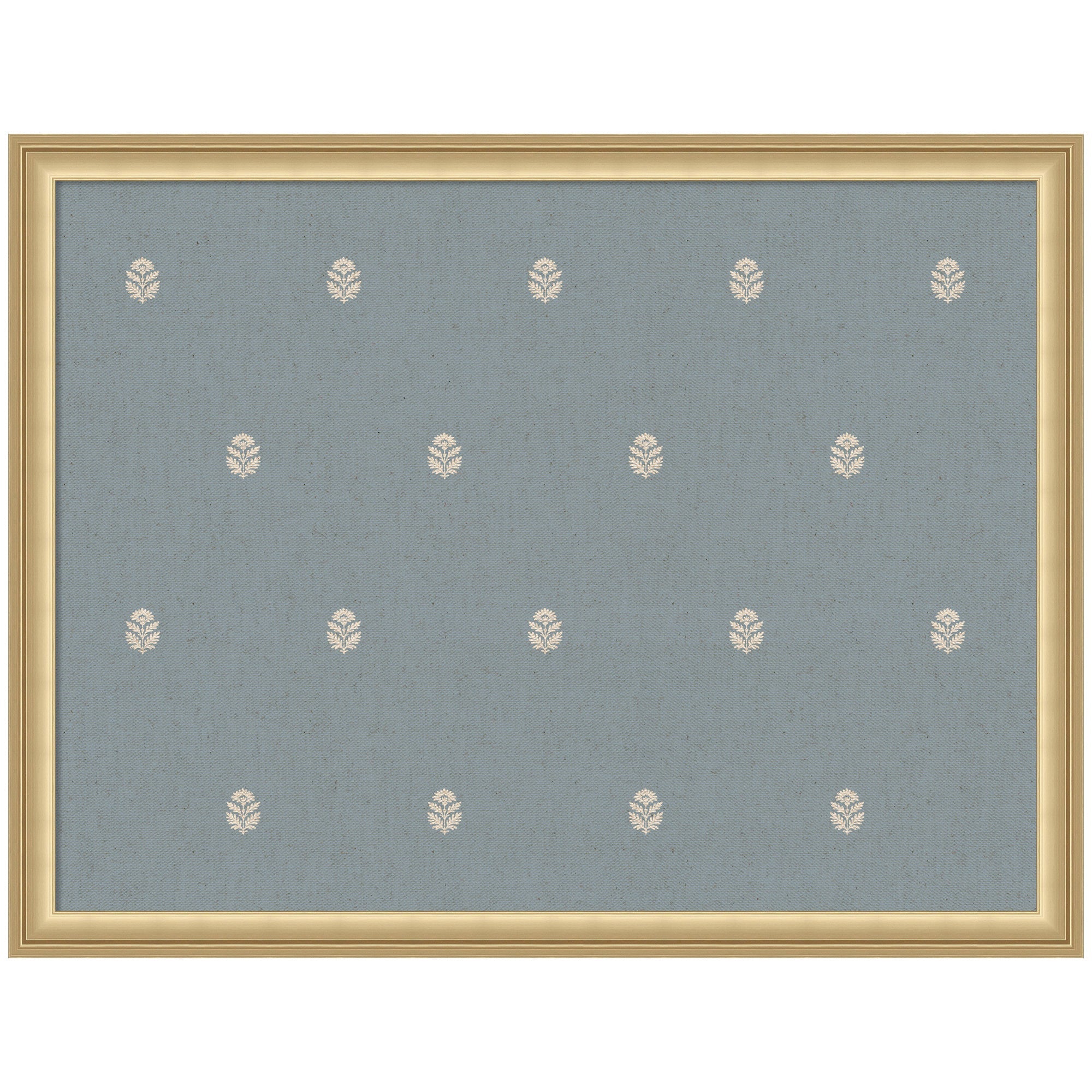 Pinboard Blue Botanical Block Print