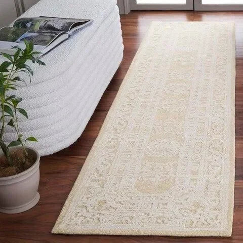 Ebony Wool Rug in Ivory and Gold - The Mayfair Hall