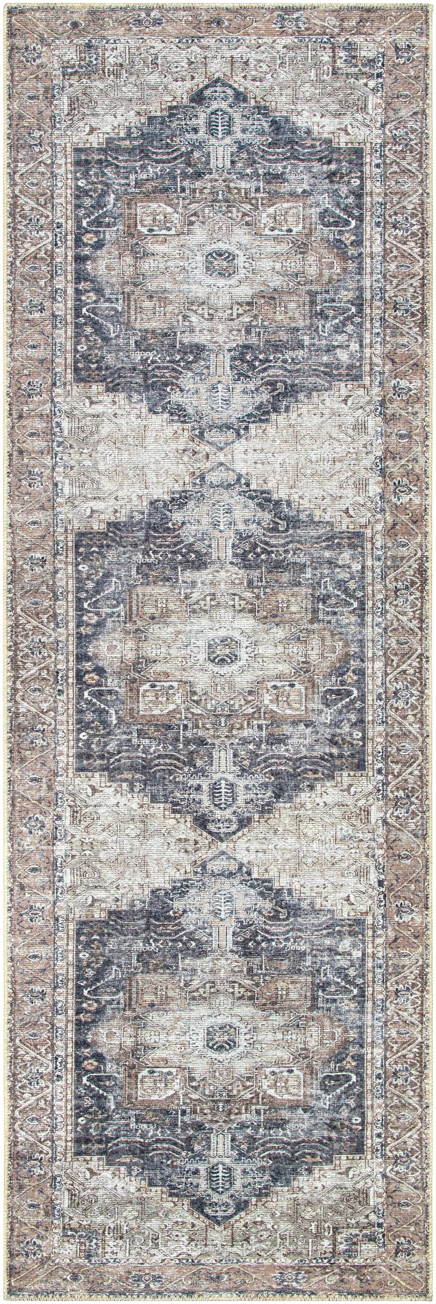 Beige Rosman Washable Area Rug - The Mayfair Hall
