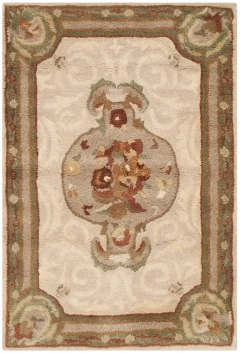 Empire Wool Rug in Ivory and Light Gray - The Mayfair Hall