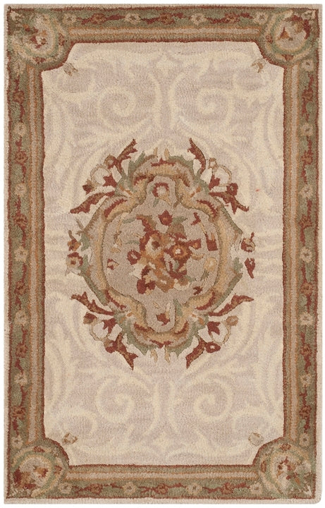 Empire Wool Rug in Ivory and Light Gray