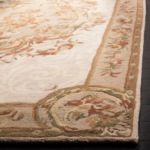 Empire Wool Rug in Ivory and Light Gray