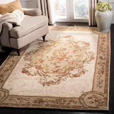 Empire Wool Rug in Ivory and Light Gray - The Mayfair Hall