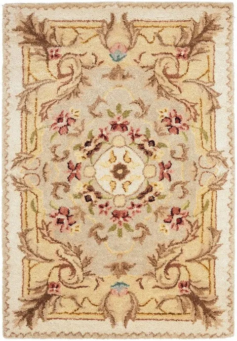 Empire Wool Rug in Beige and Light Gold - The Mayfair Hall