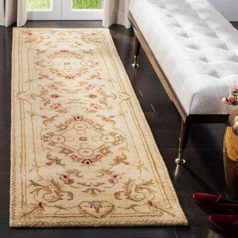 Empire Wool Rug in Beige and Light Gold - The Mayfair Hall