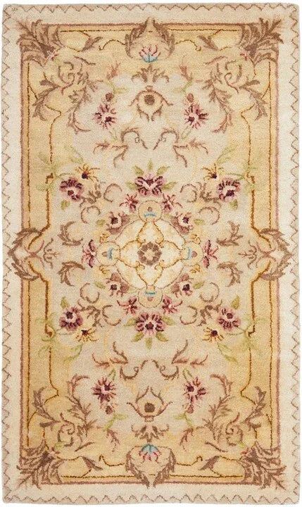 Empire Wool Rug in Beige and Light Gold - The Mayfair Hall