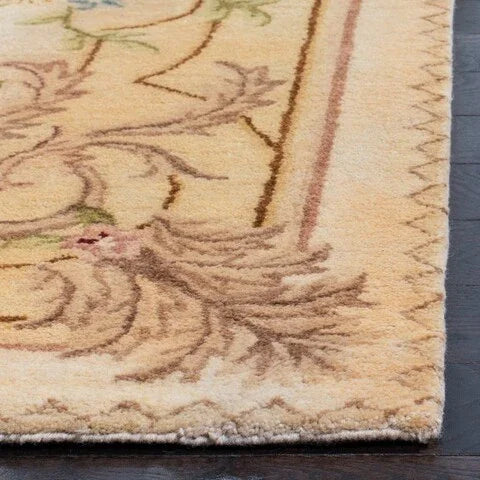 Empire Wool Rug in Beige and Light Gold - The Mayfair Hall