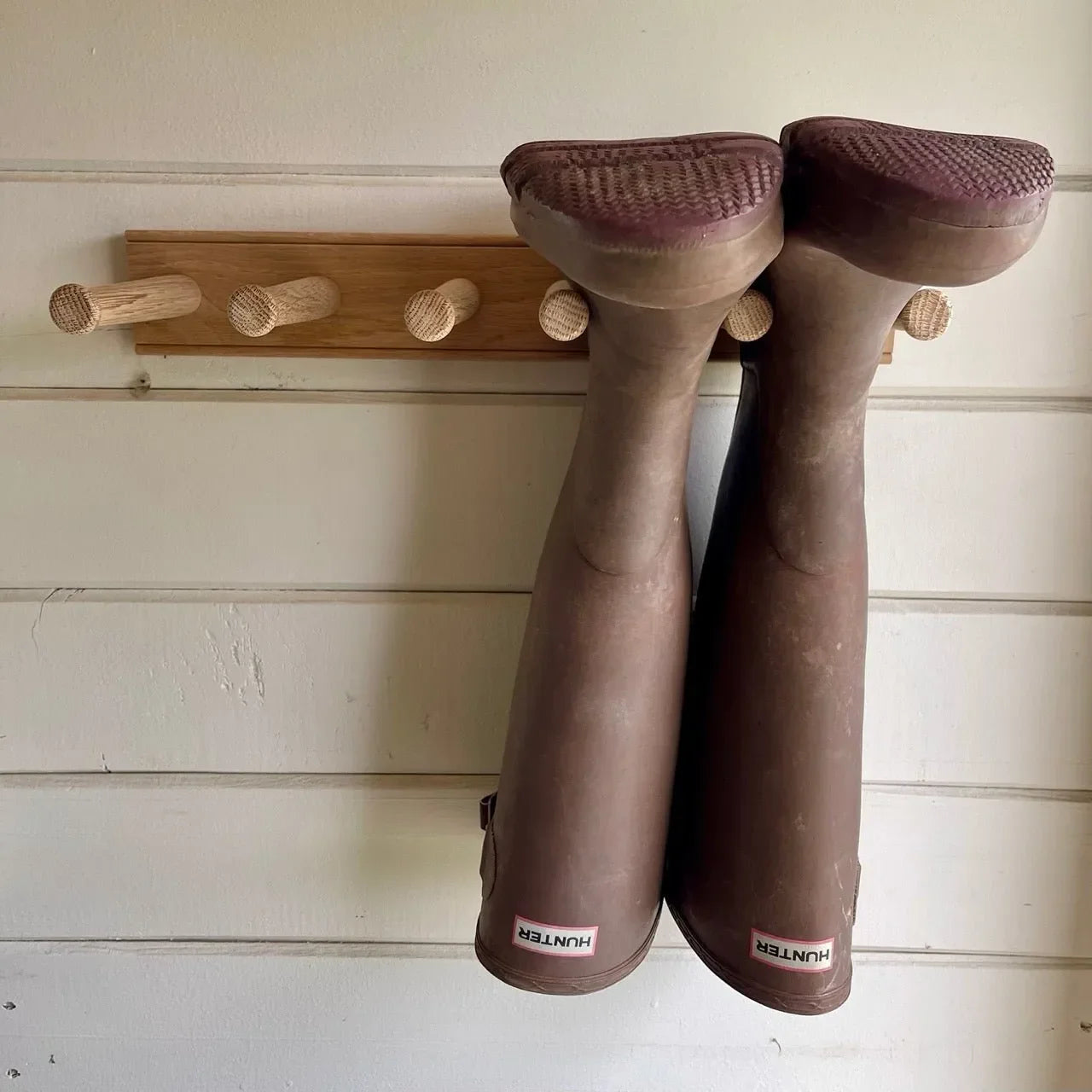 English Wellington Boot Rack - White Oak 2 Pair - The Mayfair Hall