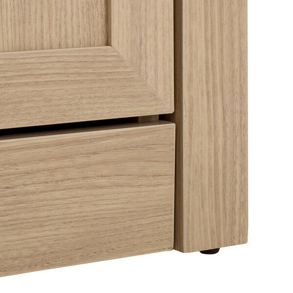 Vero Bookcase in Natural with Fold Desk & Cabinet