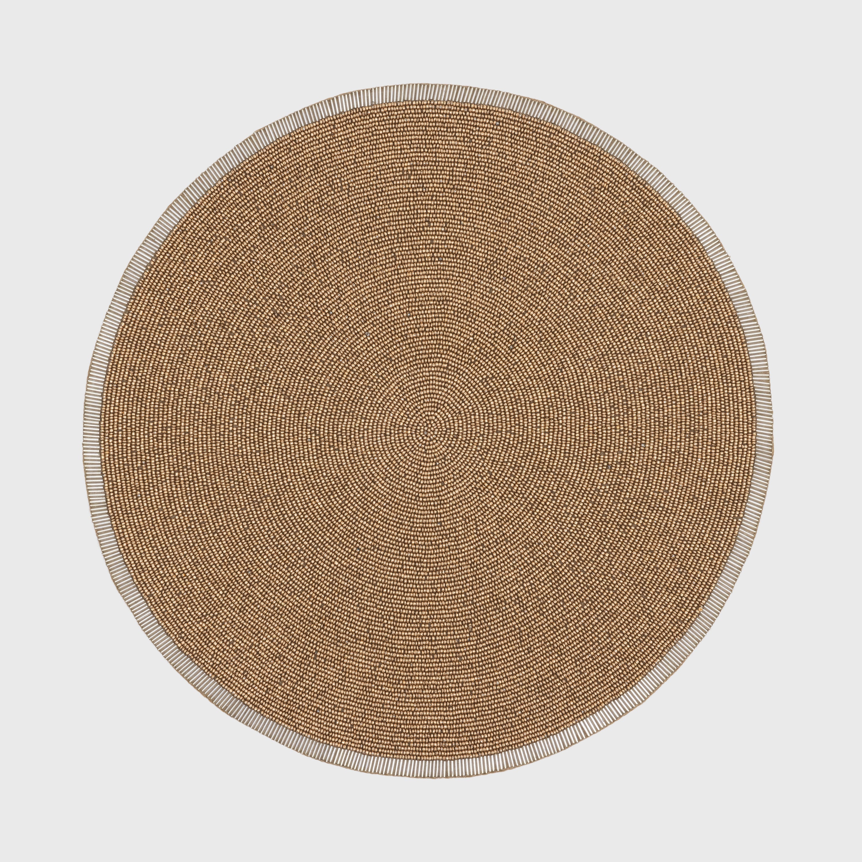 Gold hand beaded placemat