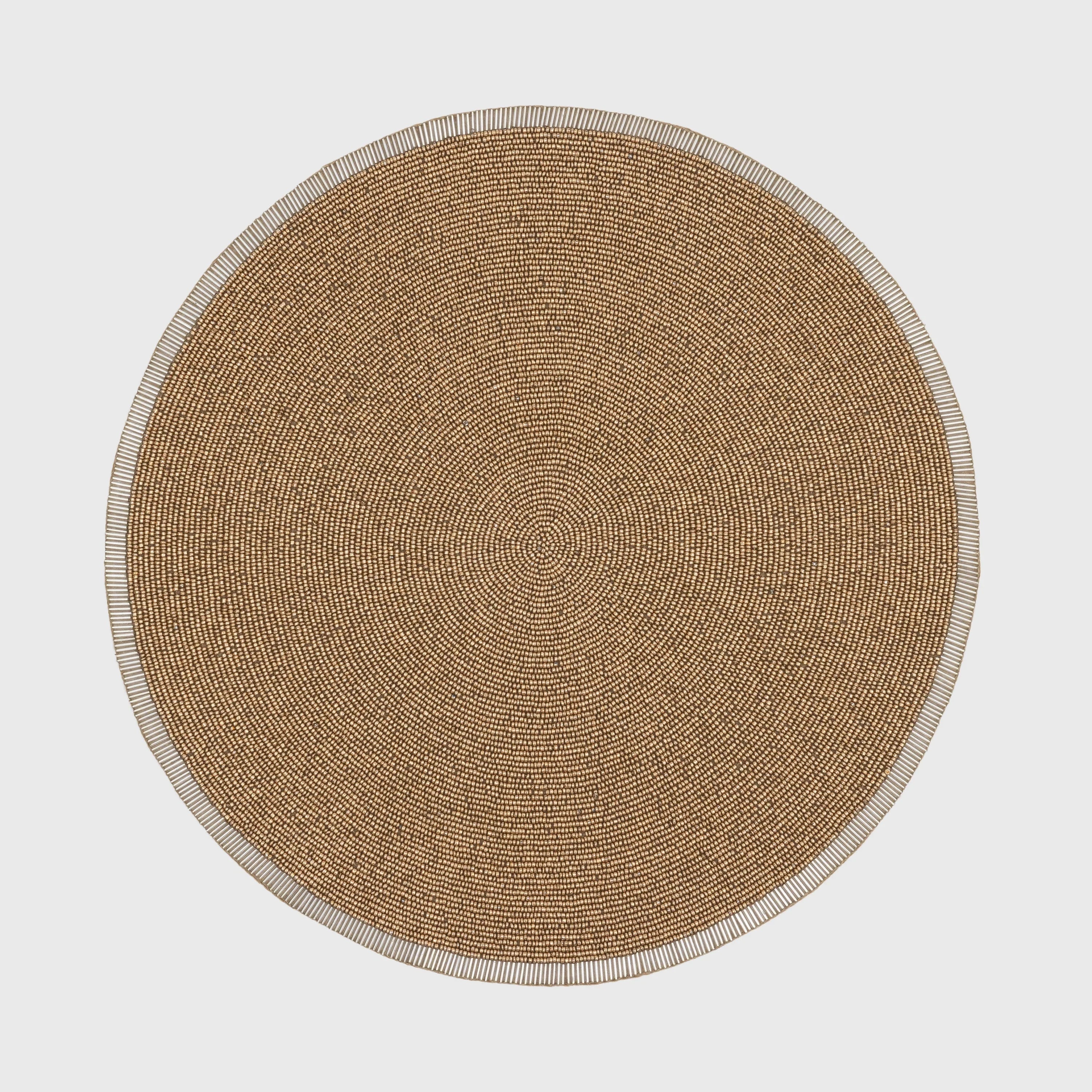 Hand Beaded Gold Placemat