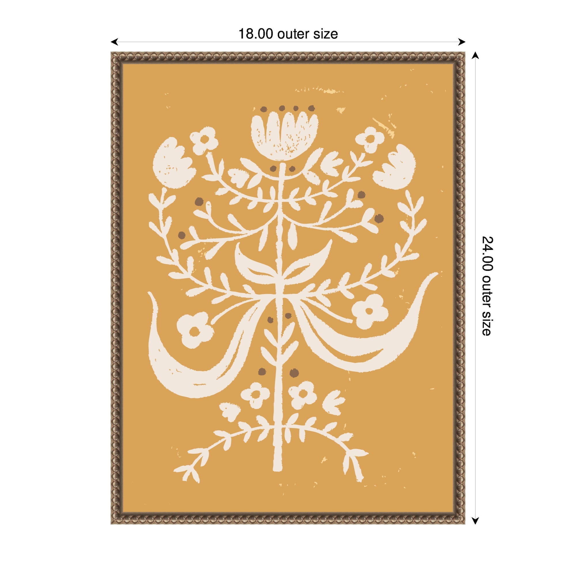 Bungalow Charm Golden Rod by Vicky Yorke Framed Canvas Wall Art Print