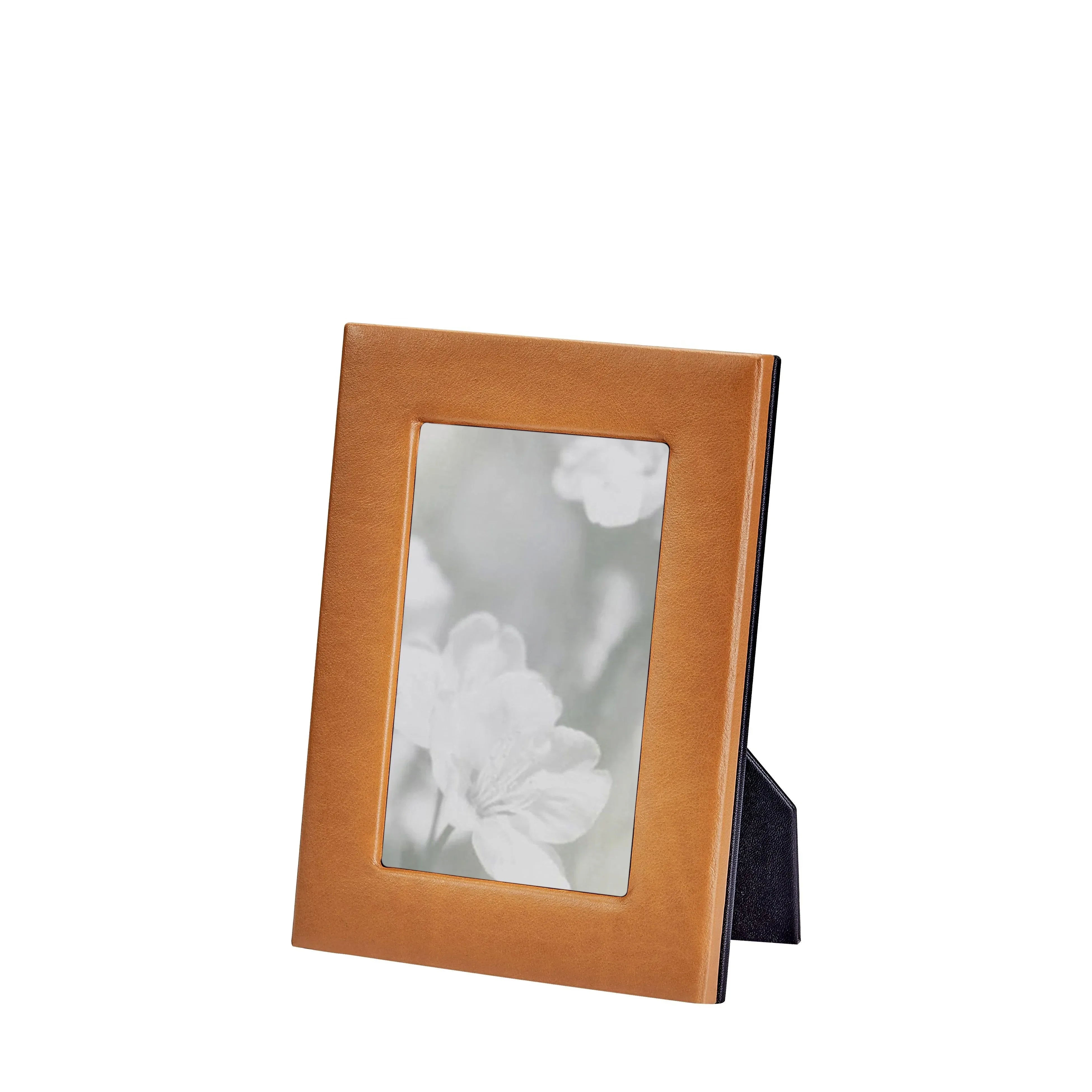 Traditional Full-grain Leather Frame in Tan - The Mayfair Hall