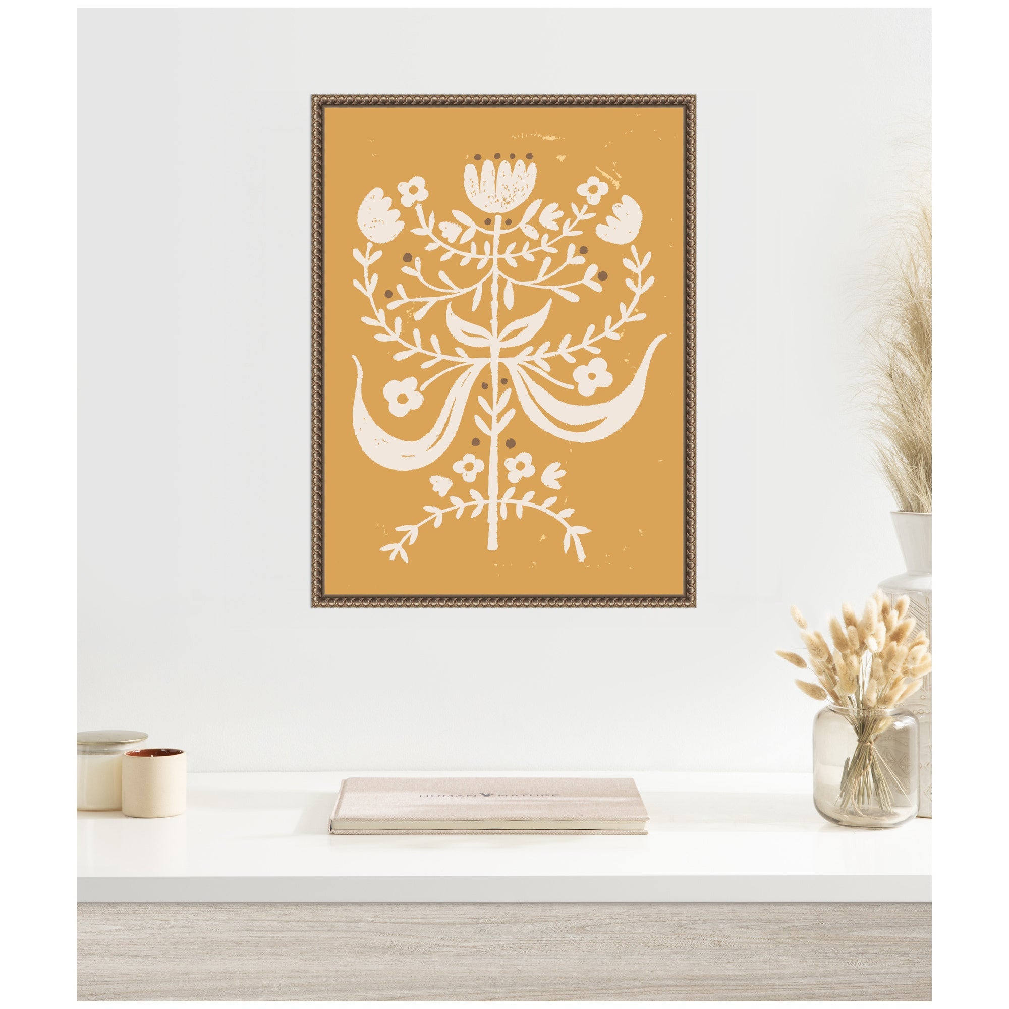 Bungalow Charm Golden Rod by Vicky Yorke Framed Canvas Wall Art Print