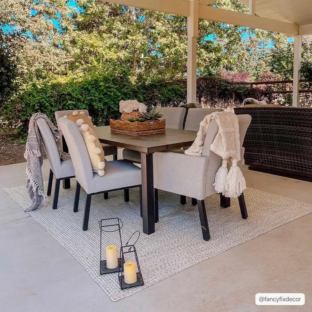 Beige Braided Faux Jute Rug - The Mayfair Hall