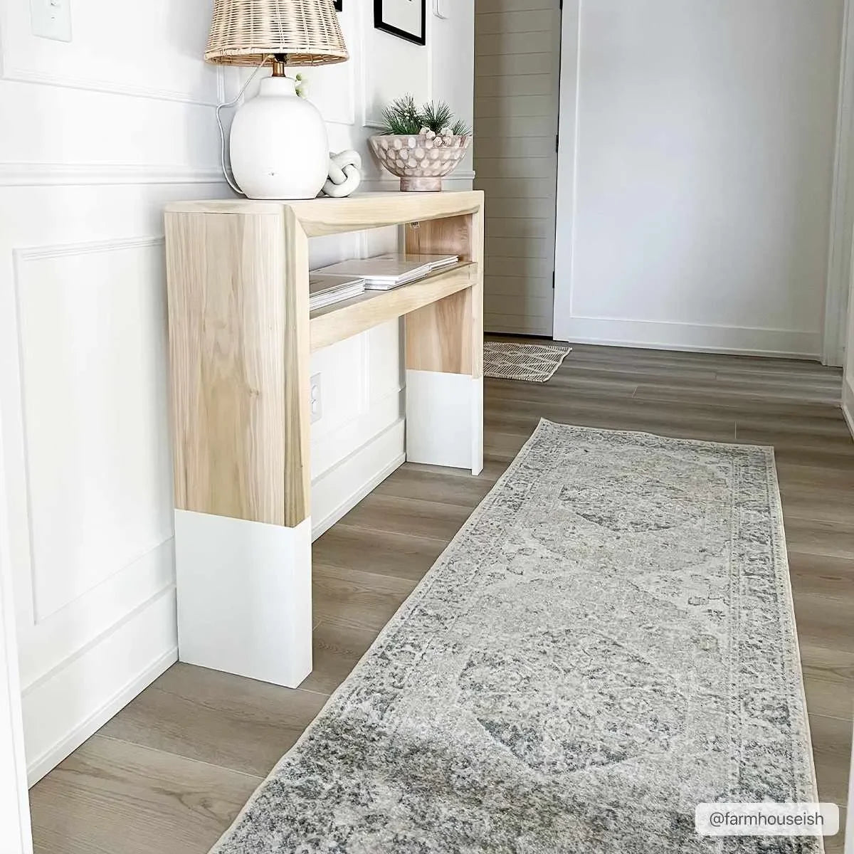 Rudo Blue Washable Area Rug - The Mayfair Hall