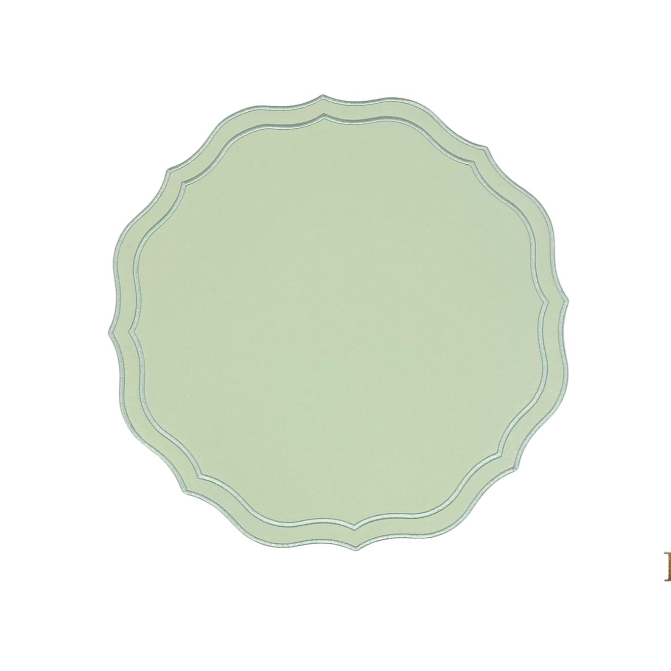 ORCHID LIGHT GREEN SQUARE FAUX LEATHER PLACEMAT