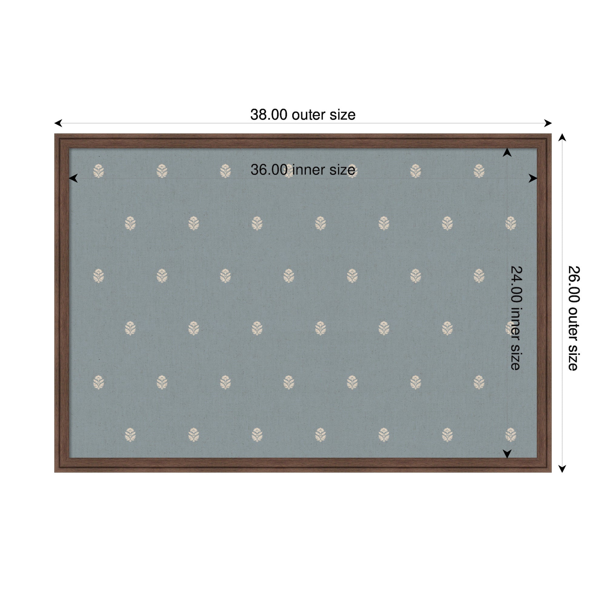 Pinboard Blue Botanical Block Print