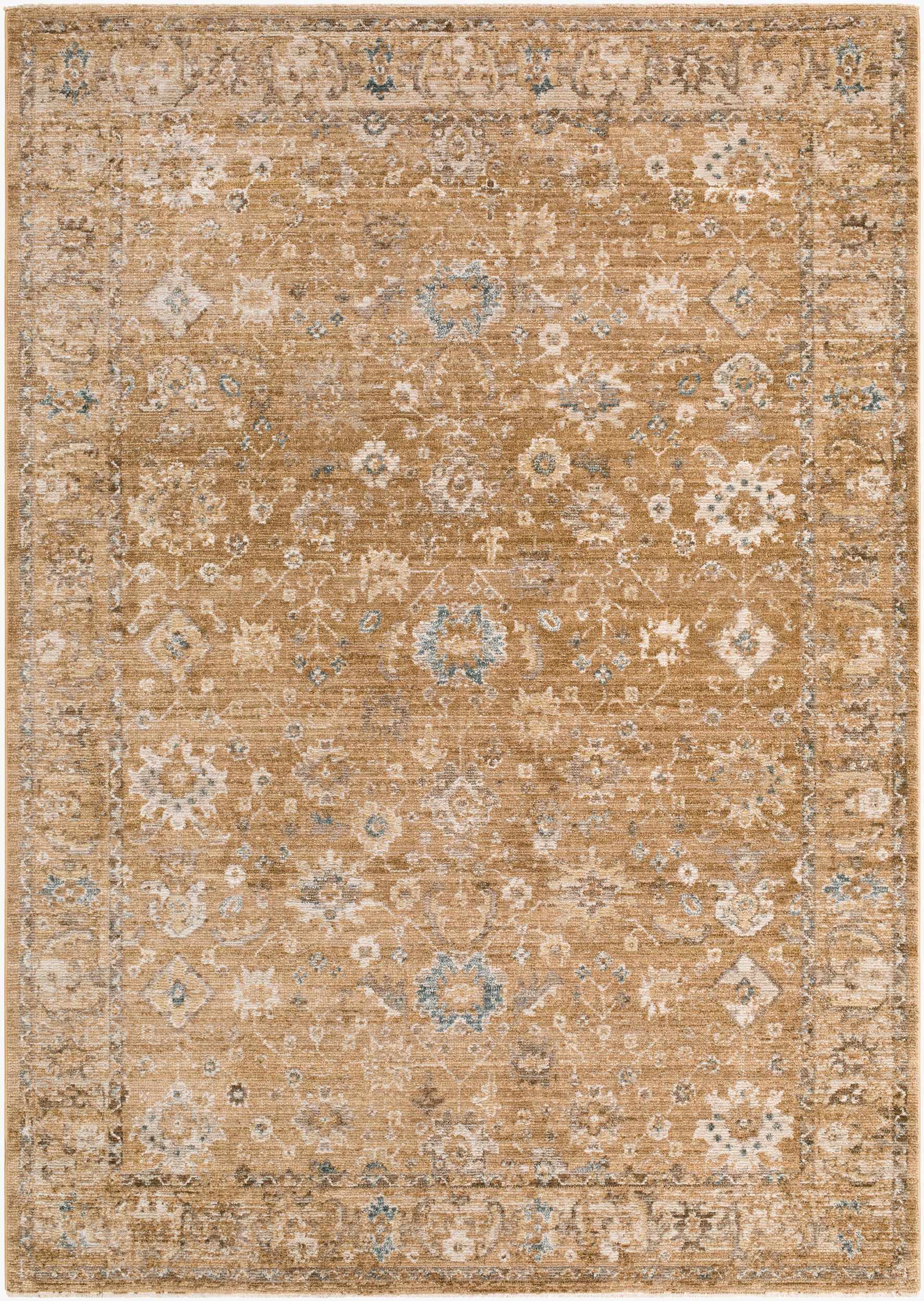 Humana Tan Traditional Area Rug