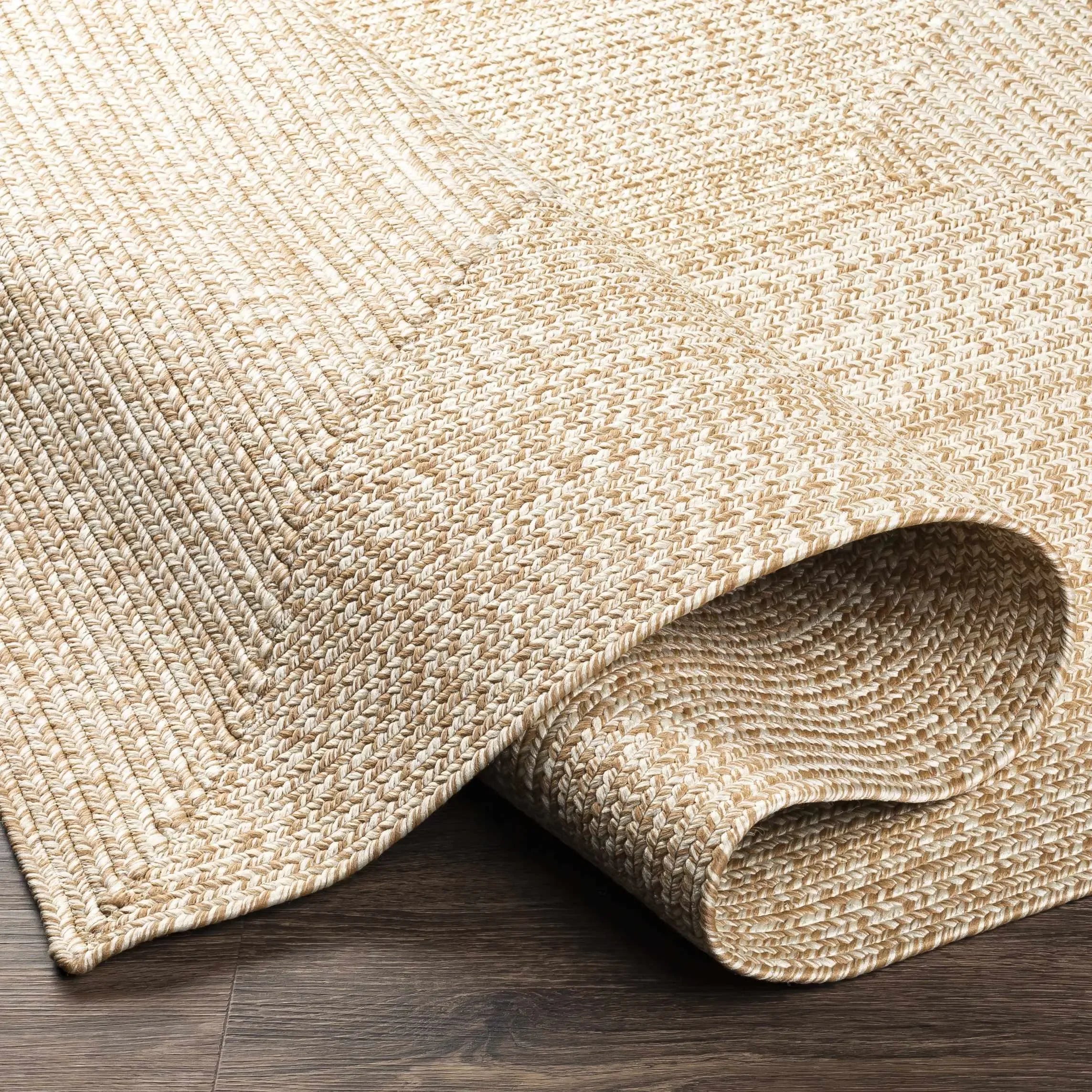 Cream Braided Faux Jute Rug - The Mayfair Hall
