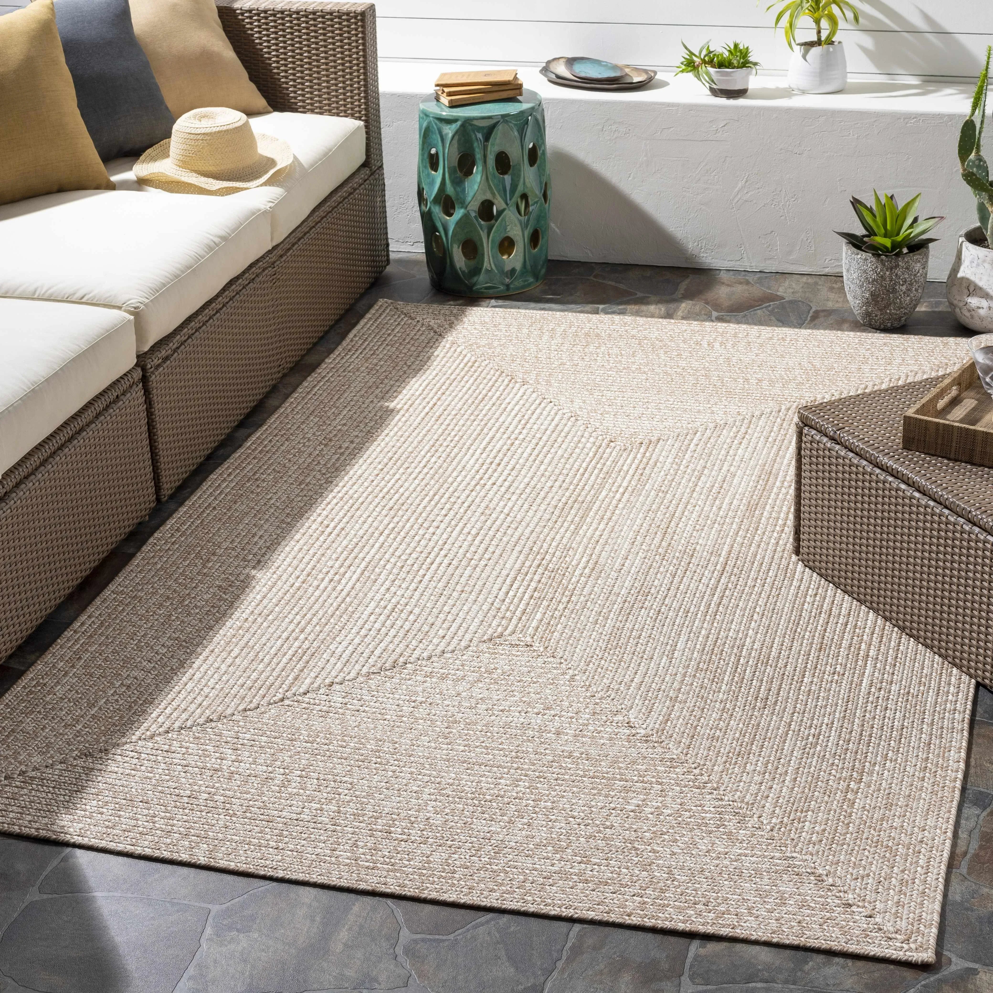 Cream Braided Faux Jute Rug - The Mayfair Hall