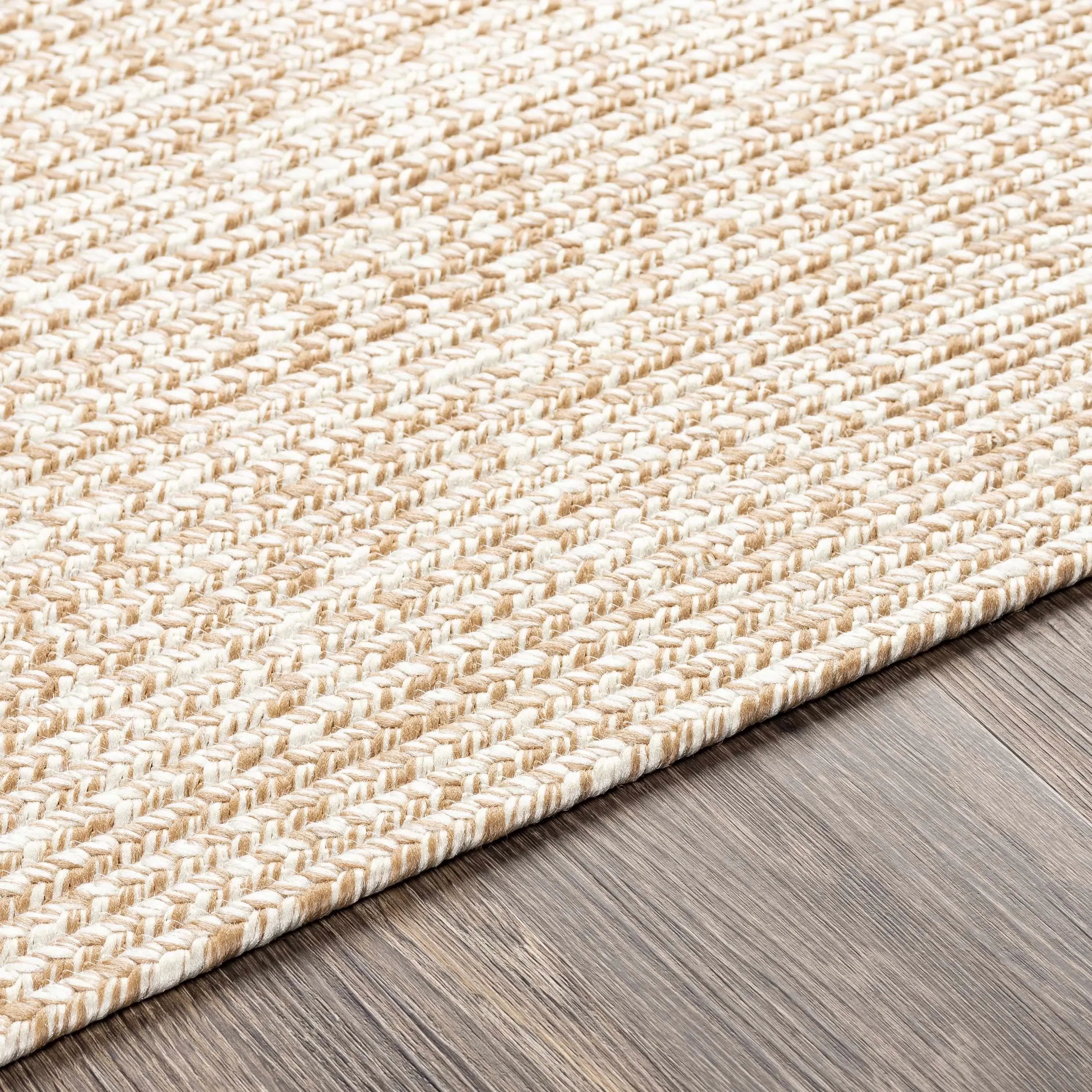 Cream Braided Faux Jute Rug - The Mayfair Hall