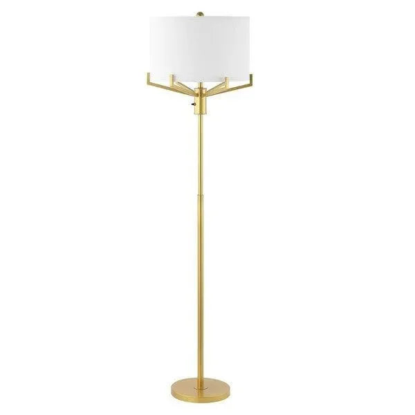 Elaria Metal Floor Lamp in Gold - The Mayfair Hall