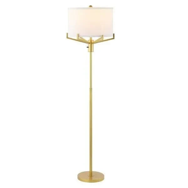 Elaria Metal Floor Lamp in Gold - The Mayfair Hall