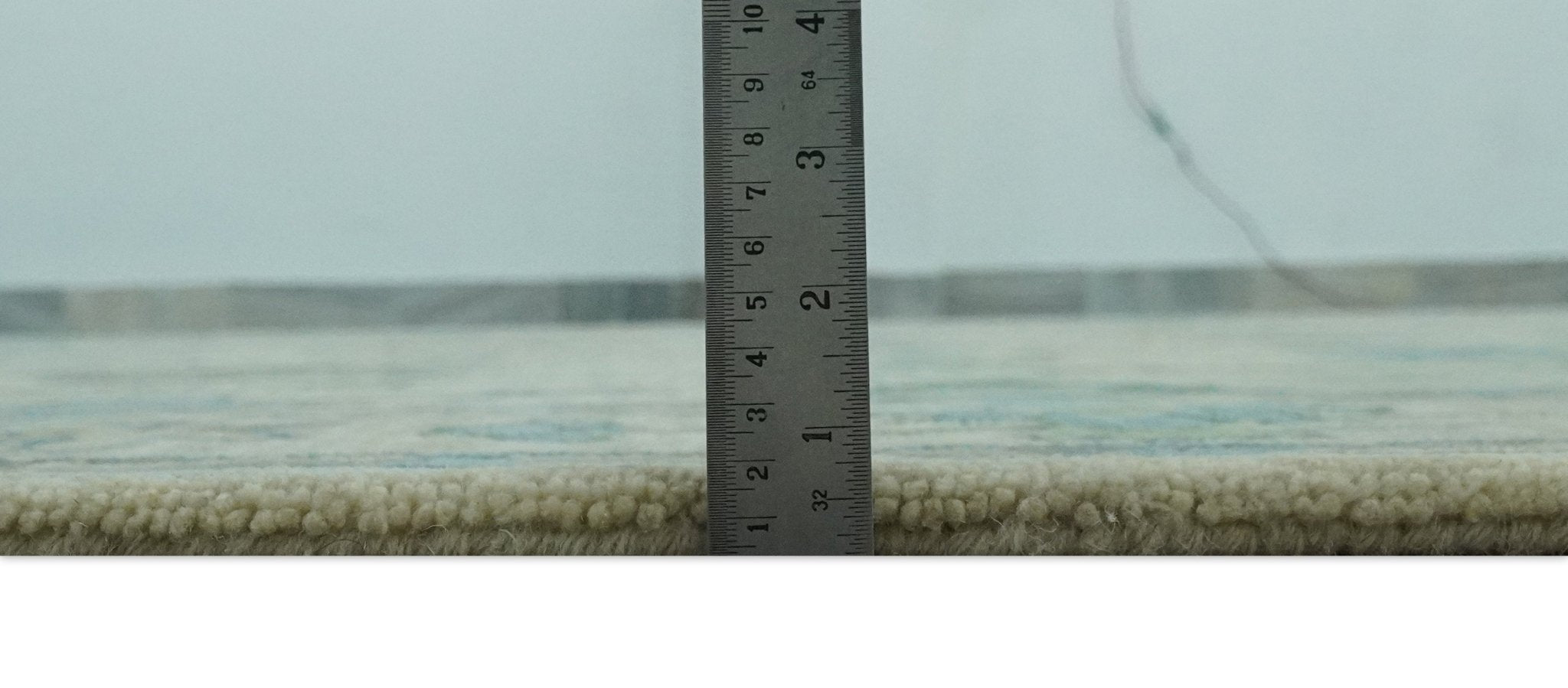 Floral Beige, Gray, Blue and Green Oriental Oushak Hand Tufted Custom Made wool Area rug - The Rug Decor