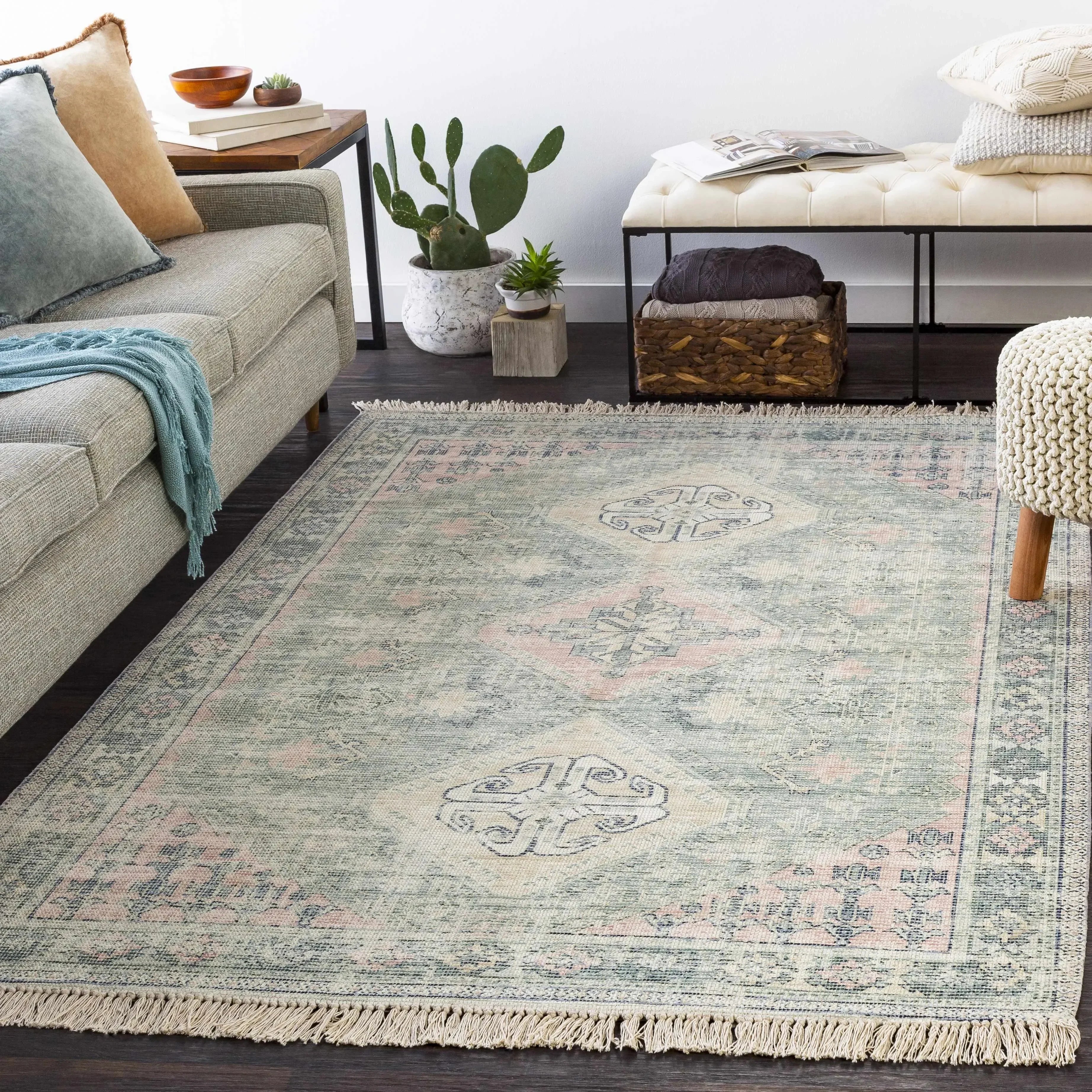 Foraker Sage Cotton Rug - The Mayfair Hall